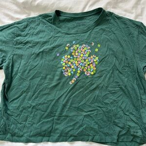 Life Is Good Green Short Sleeve Tee with Shamrock Design